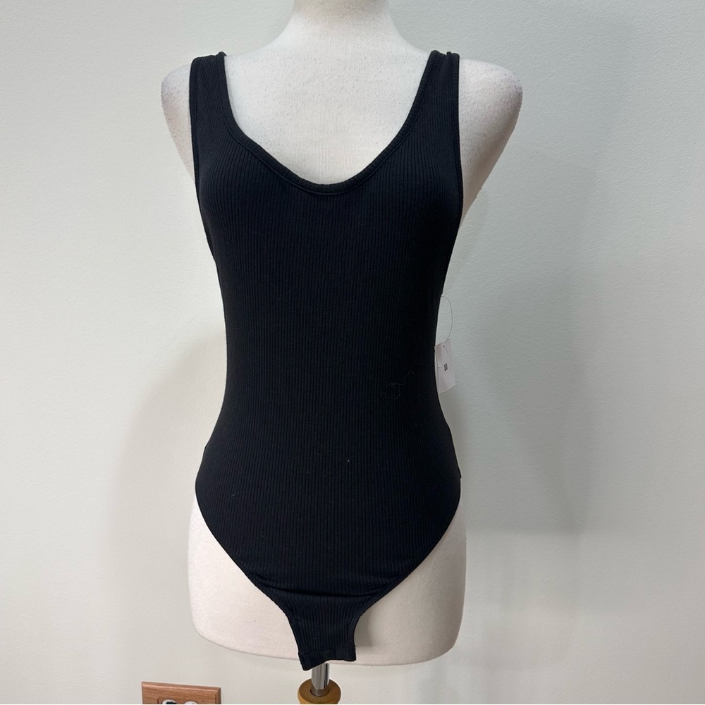 Urban Outfitters Black Ribbed Bodysuit
